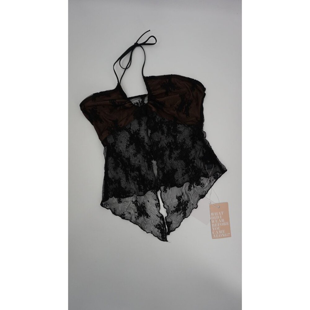 Tiger Mist Women's Karolina Top Small Sexy Lacy Cropped Halter